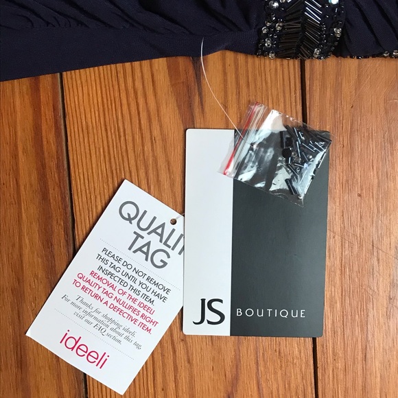 JS Boutique Navy Sequin Halter Gown, NWT, 4 - Picture 3 of 16